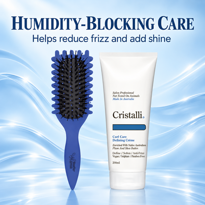 Cristalli Curl Care Defining Créme with Bonus Wonder Curly Brush benefit 2