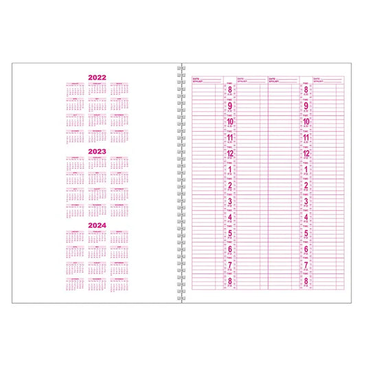 Dateline Professional 4 Column Appointment Book - MV hair and beauty