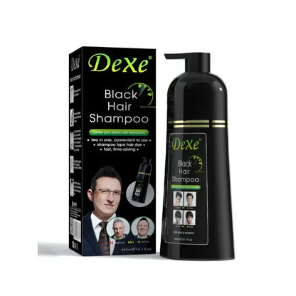 Dexe Black Hair Shampoo – 400ml | 5-Minute Hair Dye with No Color Residue - MV hair and beauty