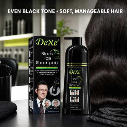 Dexe Black Hair Shampoo - even black tone and soft manageable hair