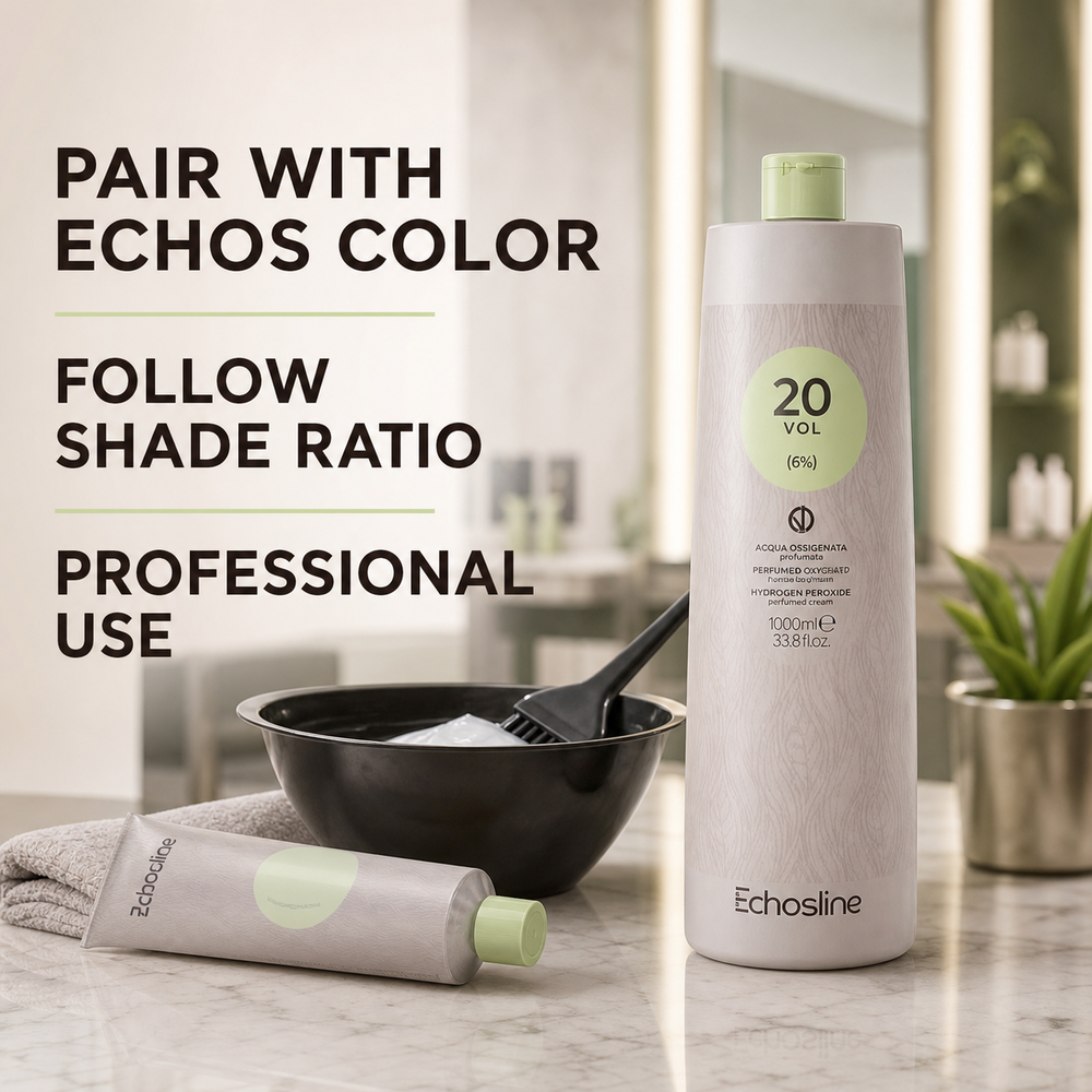 Echos Color Vegan 20 Vol (6%) Peroxide 1L – developer use