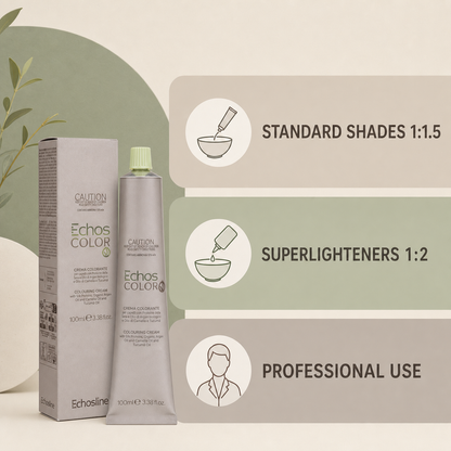 Echos Color Vegan Hair Colour 8.4 Light Blonde Copper 100ml – permanent mix guide