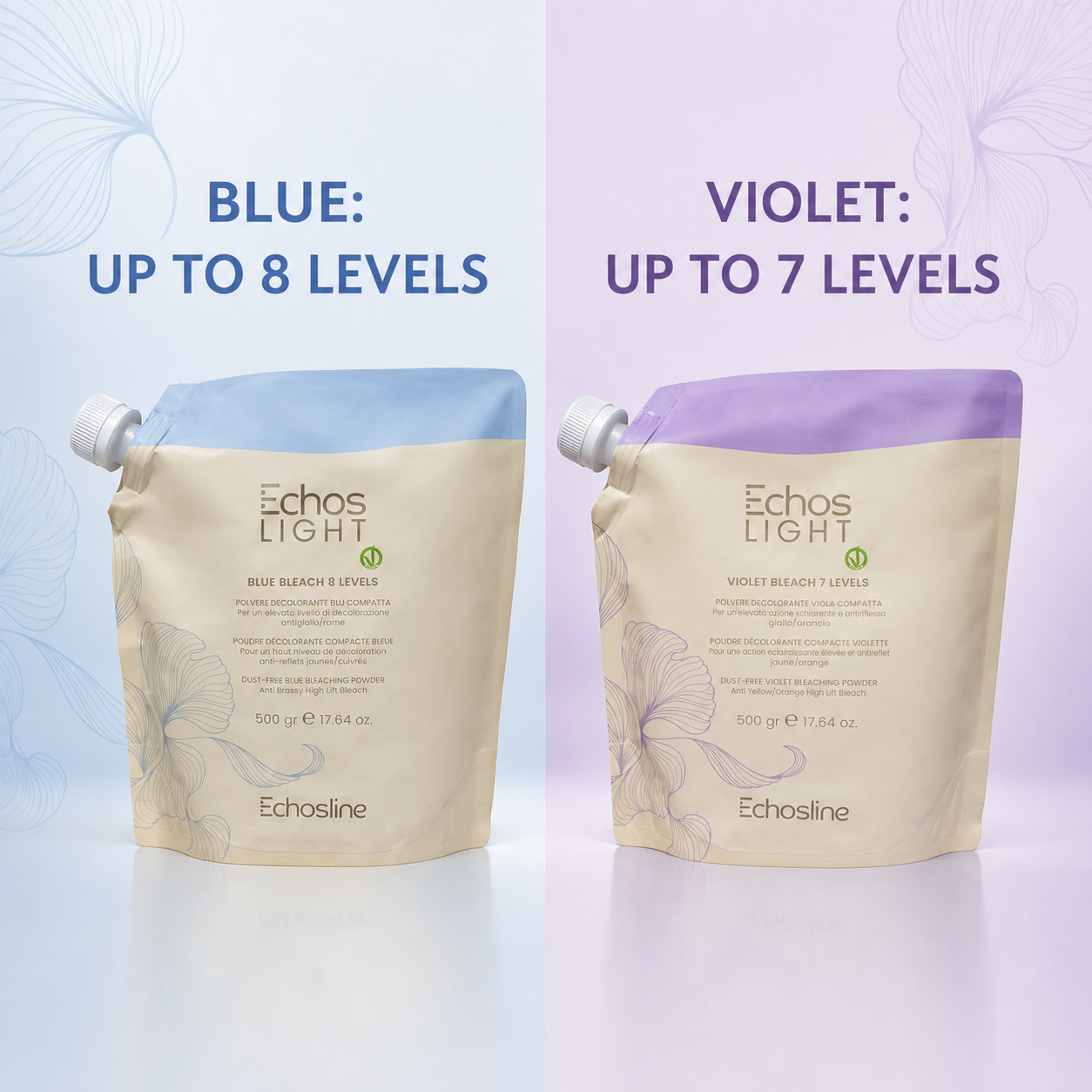 Echosline Light Violet Bleach – Up to 7 Levels 500g – light bleach levels