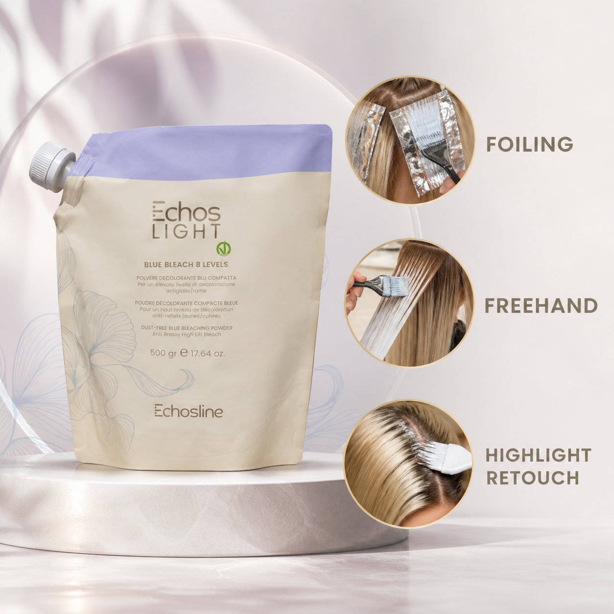 Echosline Light Violet Bleach – Up to 7 Levels 500g – light bleach uses