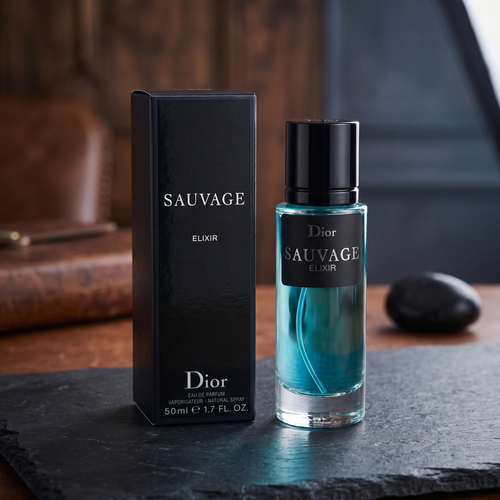 Existing Dior Sauvage Elixir image shows inaccurate 50ml packaging; replacement required