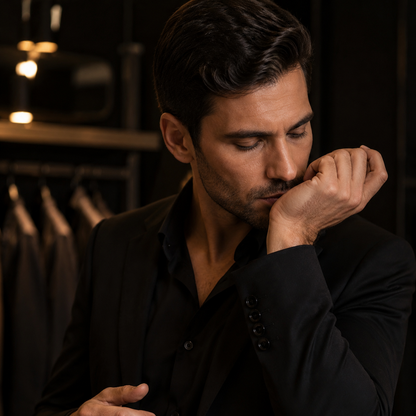 Man applying Dior Sauvage Elixir fragrance at his wrist