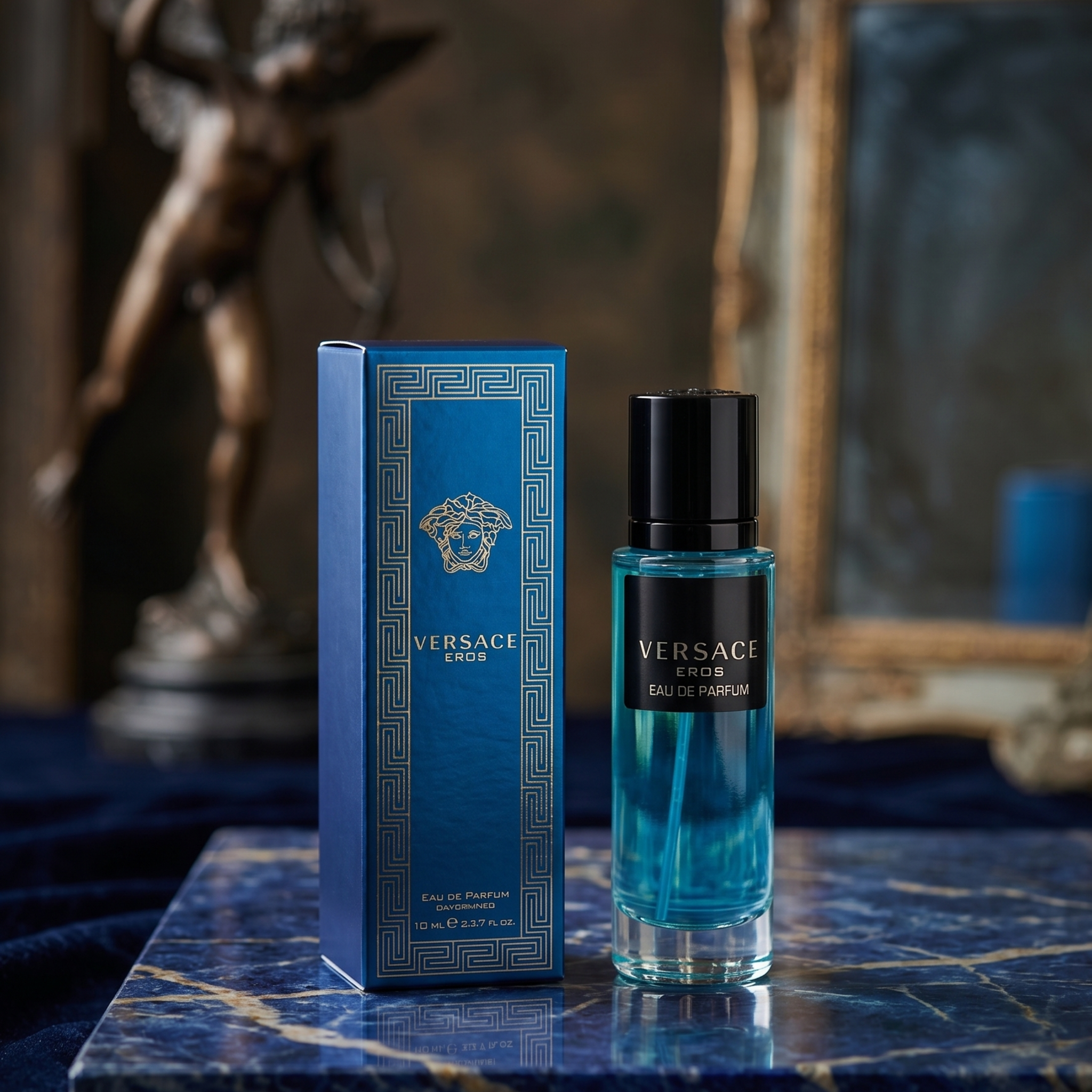 Existing Versace Eros image shows inconsistent 10ml packaging; replacement required