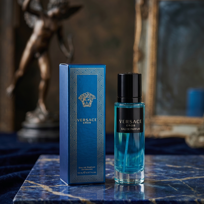 Existing Versace Eros image shows inconsistent 10ml packaging; replacement required