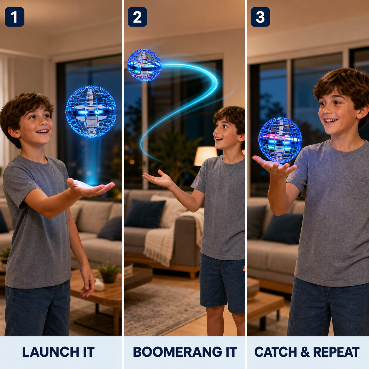 How to launch, boomerang and catch the Flying Orb Ball