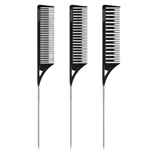 Framar Dreamweaver Highlighting Tail Combs 3pk Black - MV hair and beauty