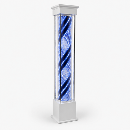 Freestanding LED Barber Pole Light – 190 x 35cm full product view on a light studio background