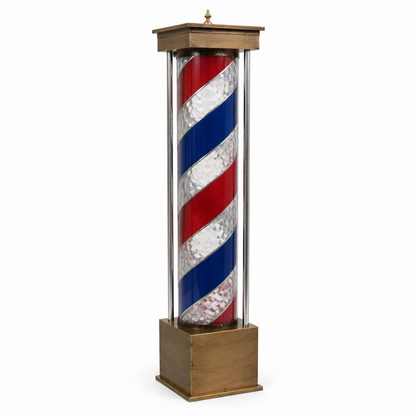 Freestanding LED Barber Pole Light – 220 x 45cm full product view on a light studio background