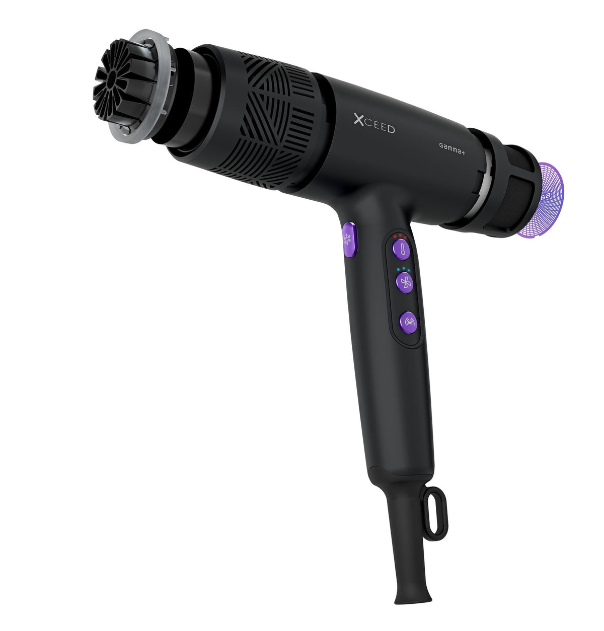 GAMMA+ XCEED black hair dryer technical exploded view