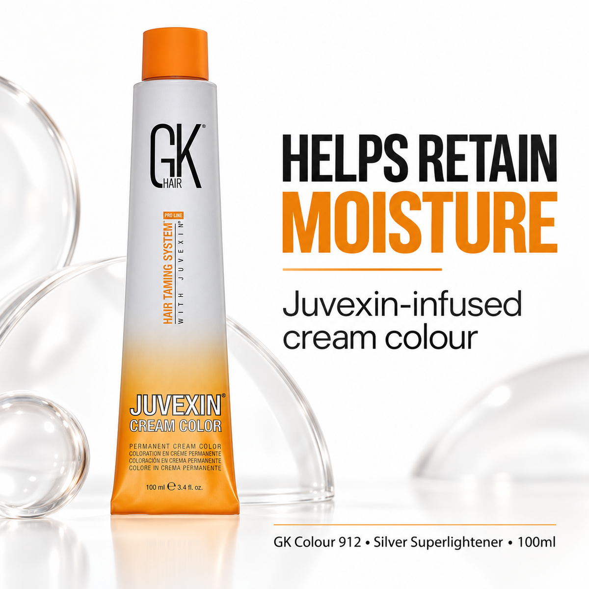 GK Colour912 Silver Superlightener100ml – Juvexin formula helps retain moisture