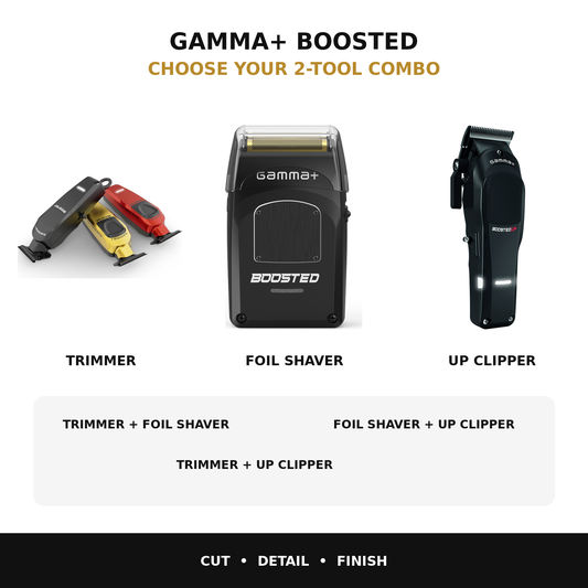 Gamma+ Boosted Grooming Bundle three available two-tool combinations