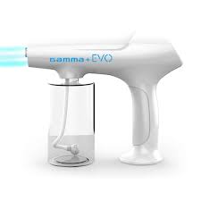 Gamma+ EVO Nano Mister in white spraying a fine mist