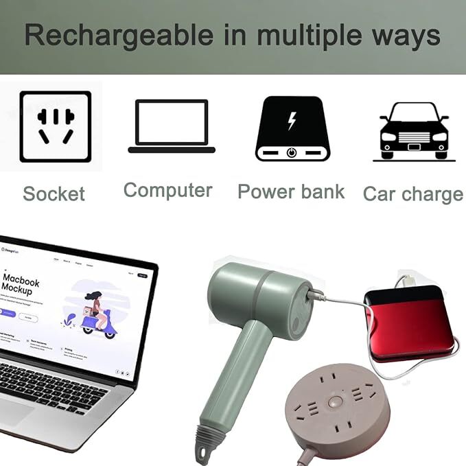 Green Portable Electric Cordless Handheld Mixer