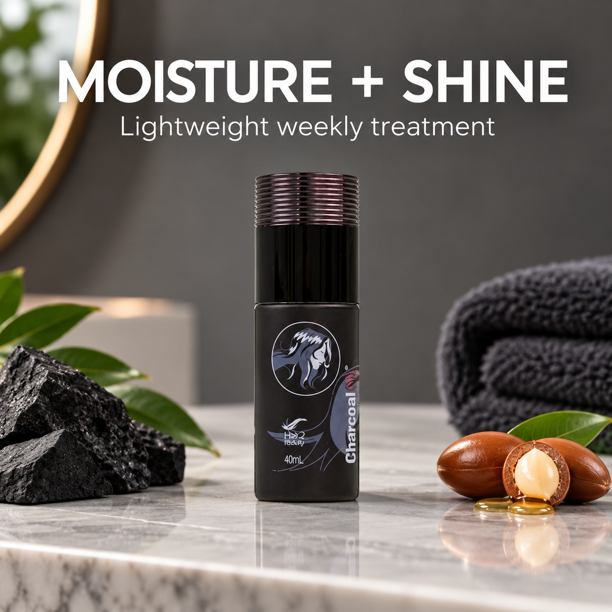H2B Charcoal And Argan Oil 60ml — benefit image 3