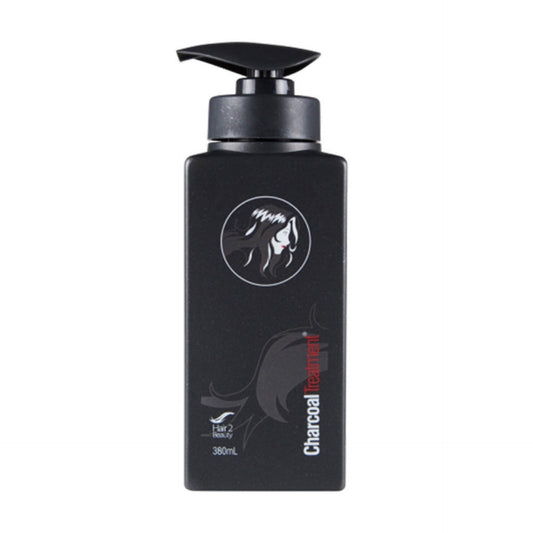 H2B Charcoal Shampoo 380ml black pump bottle