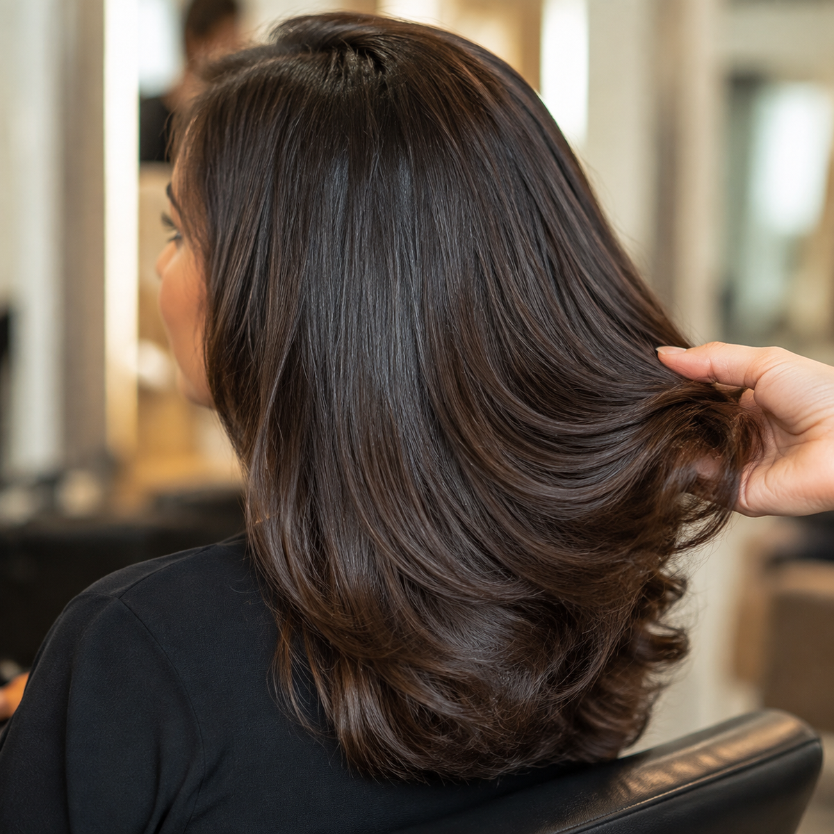 Smooth, shiny and manageable hair after leave-in conditioning care