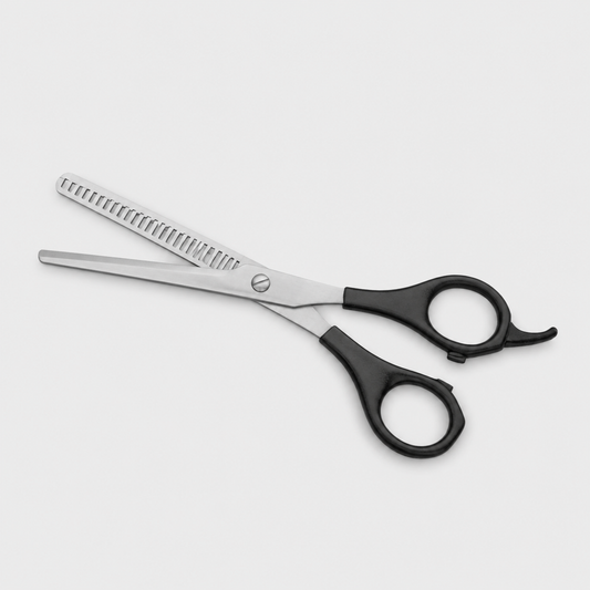 Hi Lift Academy 6-inch thinning scissors shown from the reverse side