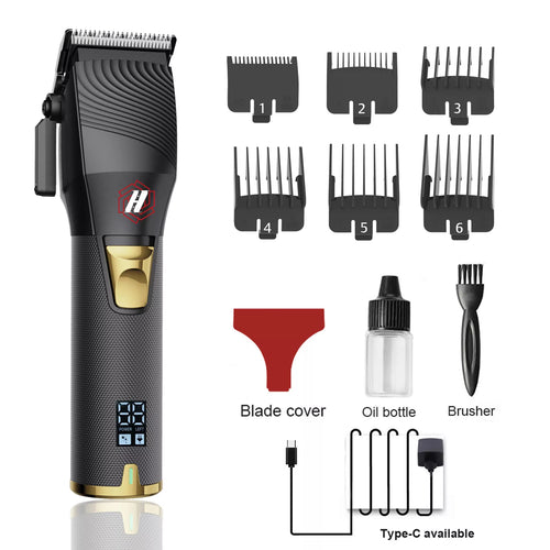 HULK Professional Barber Hair Cordless Clipper With LCD Digital Display - MV hair and beauty