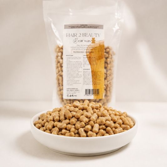 Hair 2 Beauty Bear Wax 1kg gold wax pellets with authentic pouch