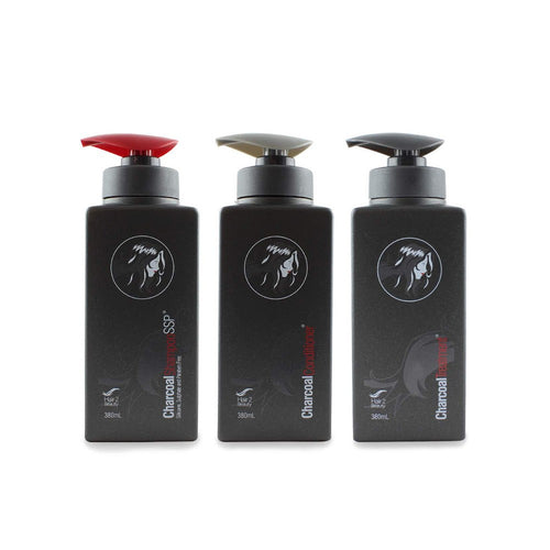 H2B Charcoal TRIO Pack SSP Shampoo, Conditioner, Treatment 380ml - MV hair and beauty