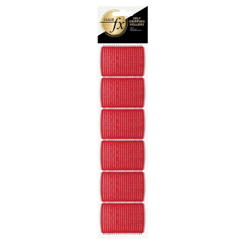 Hair FX Magic Grip Velcro Rollers in Hangsell 6pc 36mm Red - MV hair and beauty
