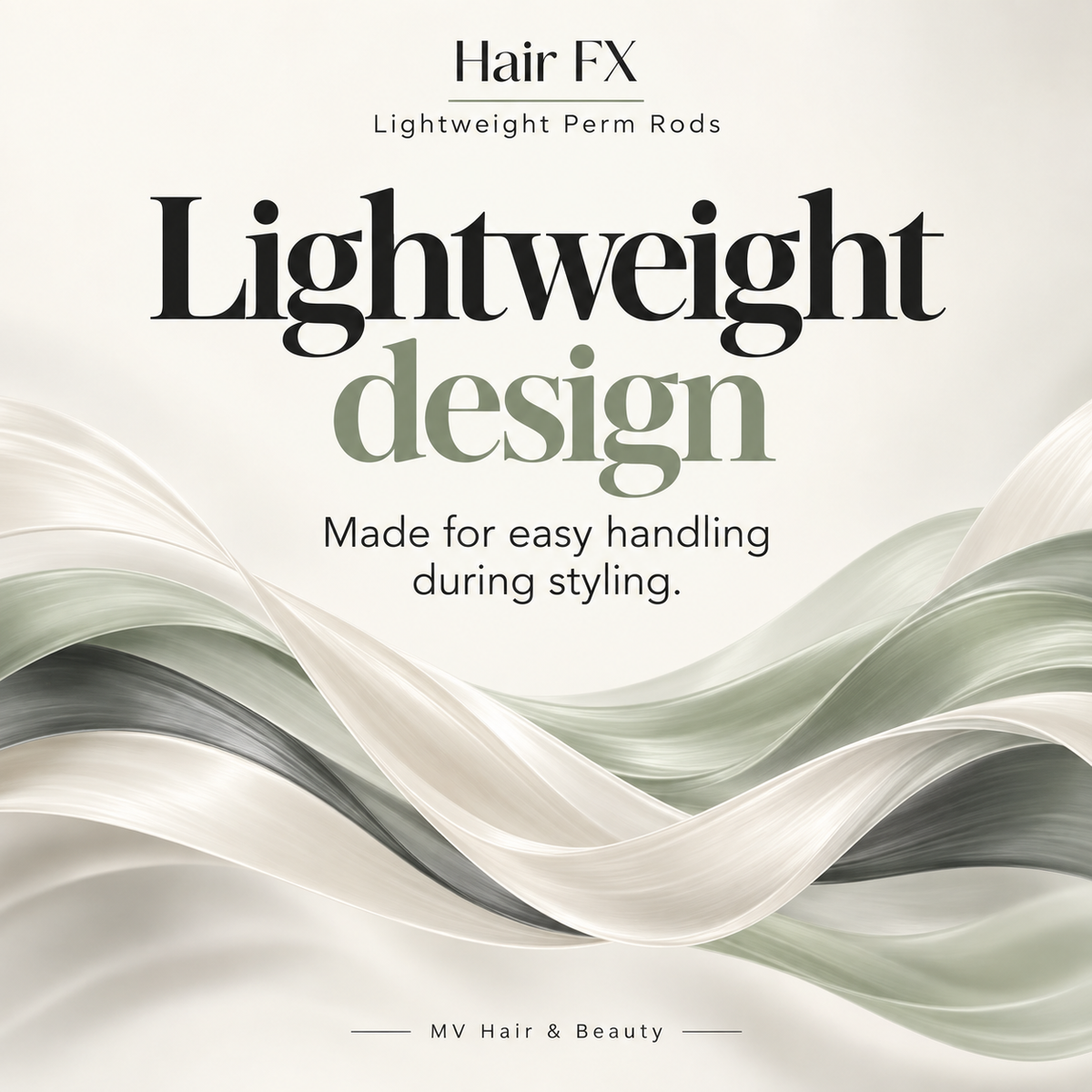 Hair FX Lightweight Perm Rods — Lightweight design. Made for easy handling during styling.