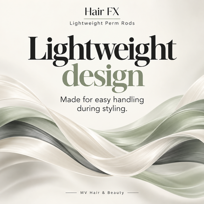 Hair FX Lightweight Perm Rods — Lightweight design. Made for easy handling during styling.