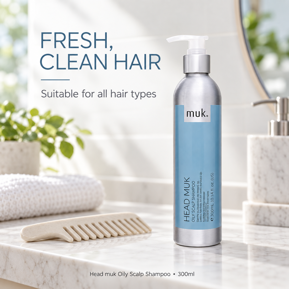 Head muk Oily Scalp Shampoo300ml – suitable for all hair types
