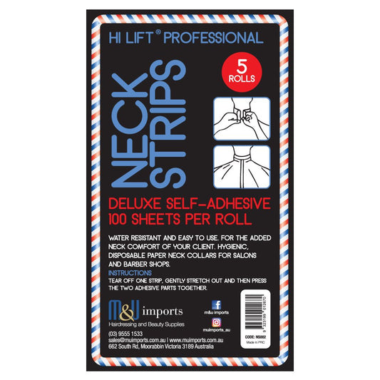 Hi Lift Deluxe Self-Adhesive Neck Strips Black NS002 pack