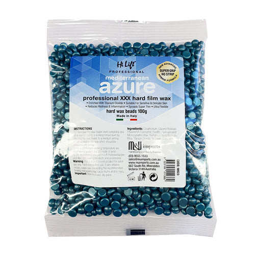 Hi Lift Mediterranean Azure Hard Wax Beads - 100g Bag - MV hair and beauty