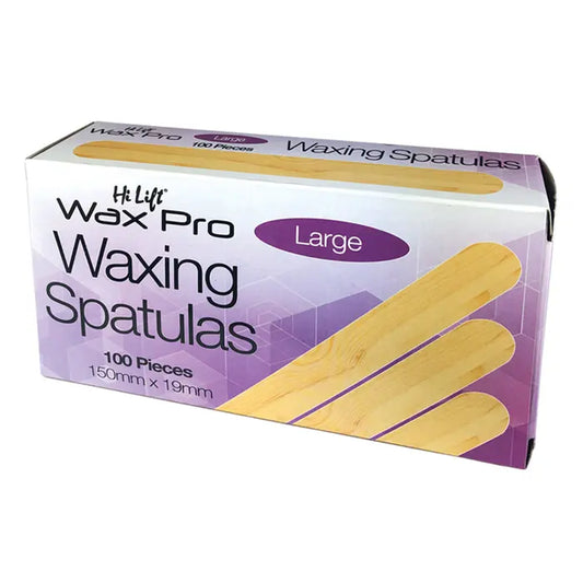 Hi Lift large wood waxing spatulas 100 pack, 150 × 19mm