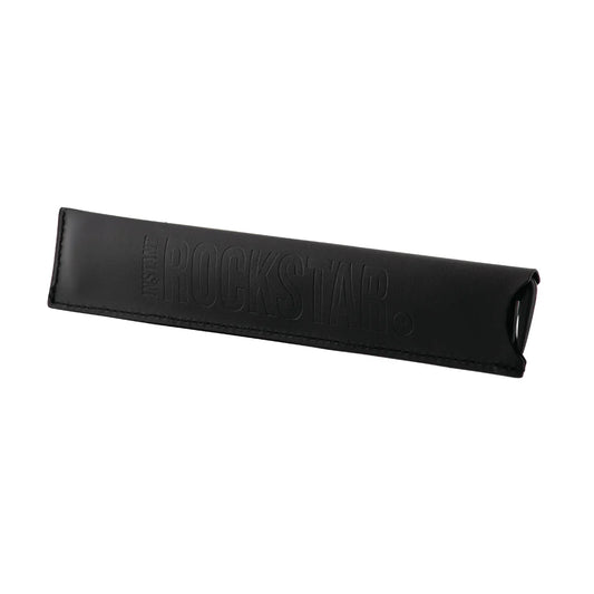Black leather pouch embossed with Instant Rockstar branding for the Dulex cutting comb