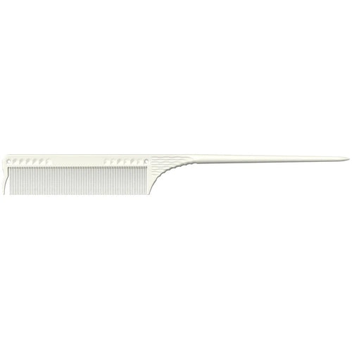 JRL Fine Teeth Tail Comb 8.5" - White J101 - MV hair and beauty