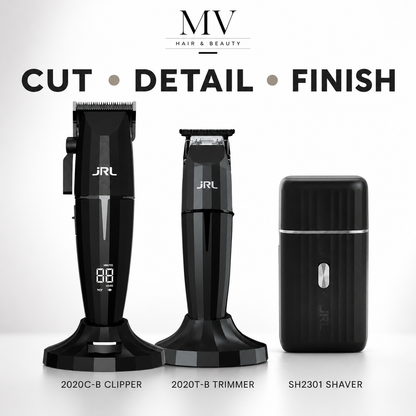 JRL Onyx 2020C-B clipper 2020T-B trimmer and SH2301 shaver pack contents