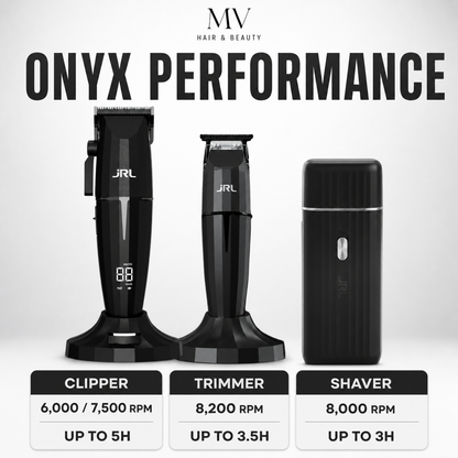 JRL Onyx clipper trimmer and shaver motor speeds and battery runtimes