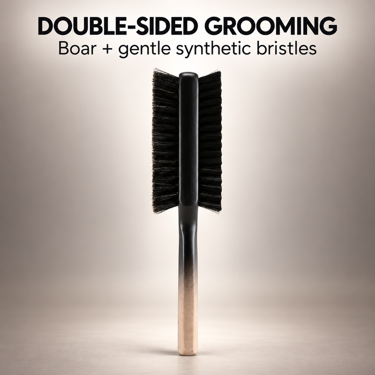 JRL double-sided brush: boar and gentle synthetic bristles