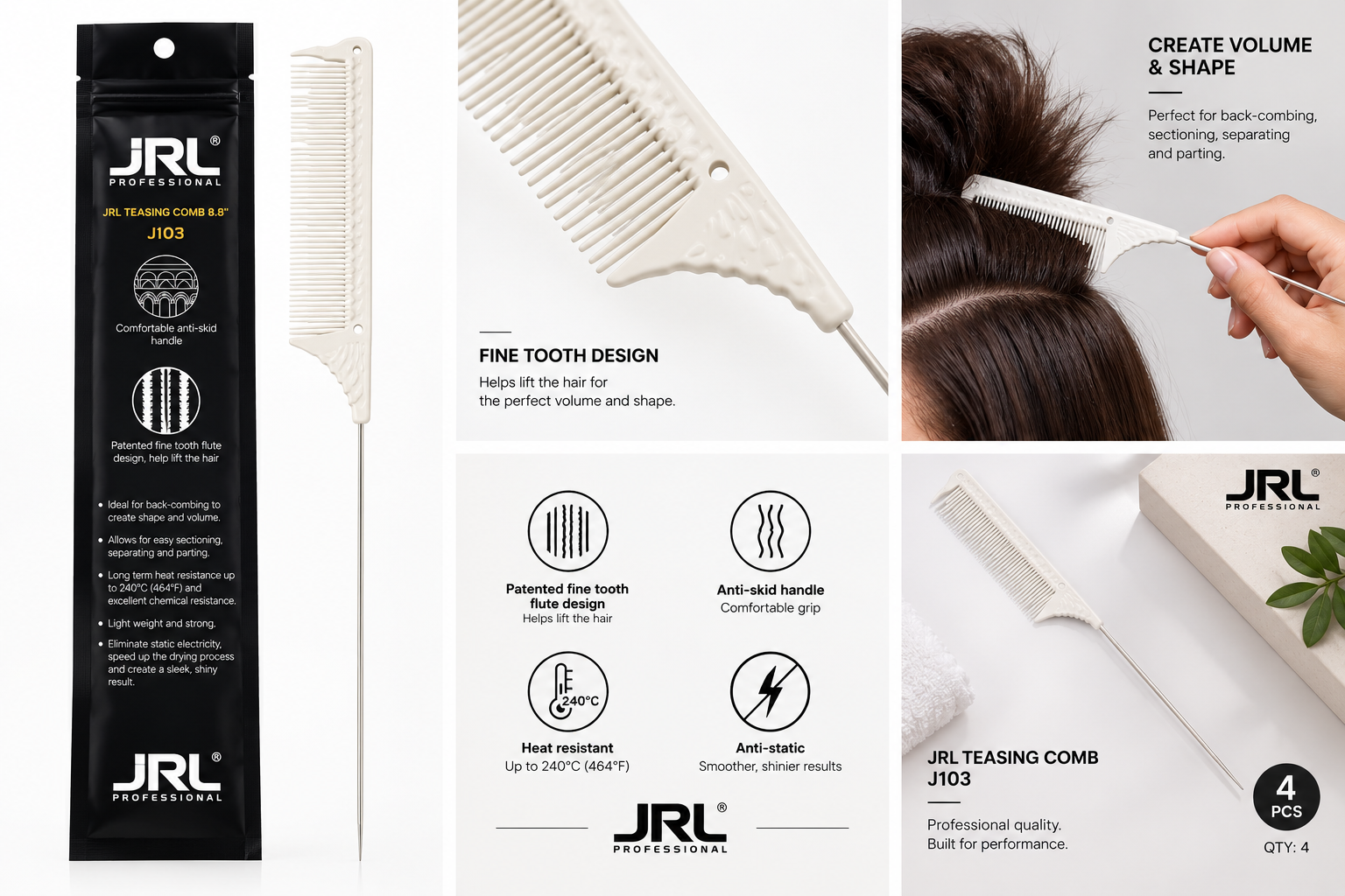 JRL J103 Teasing Comb features and styling use