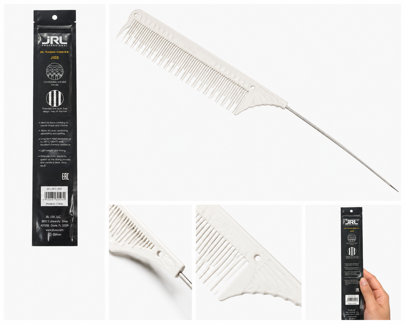 JRL J103 Teasing Comb close-up product photography
