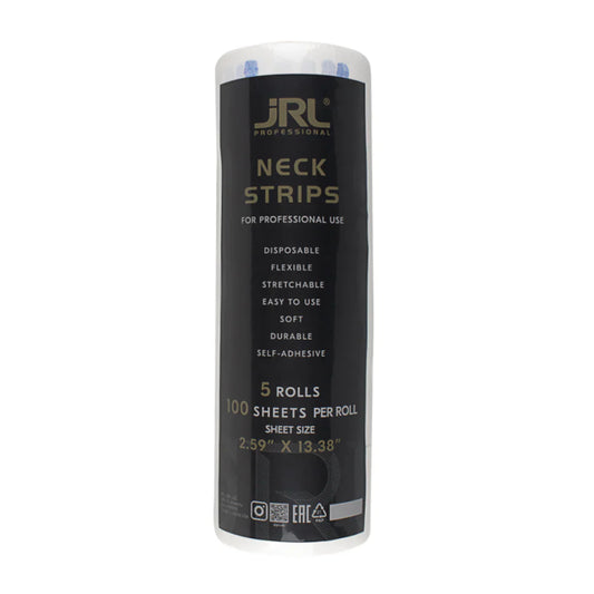 JRL Professional white disposable neck strips, 5-roll pack