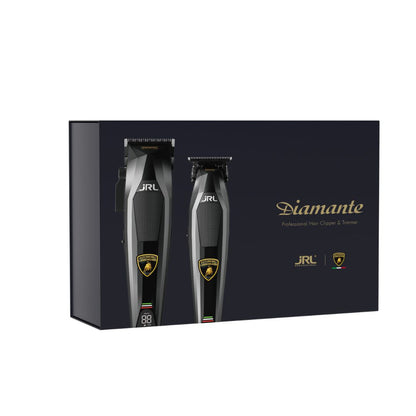 JRL x Lamborghini Diamante black clipper and trimmer retail presentation box