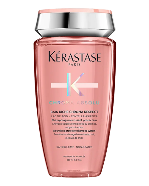 Kérastase Chroma Absolu Bain Riche Chroma Respect 250ml shampoo bottle, front view