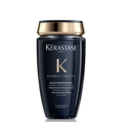 Kérastase Chronologiste Bain Régénérant 250ml black shampoo bottle with gold cap