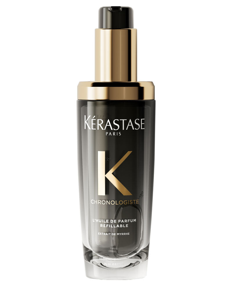 Kérastase Chronologiste Huile de Parfum 75ml refillable hair oil bottle with gold pump