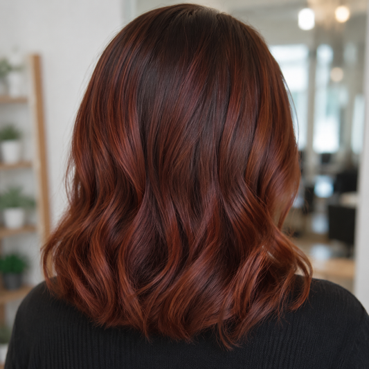 Cinnamon-red hair result with Keracolor Color + Clenditioner Cinnamon 355ml