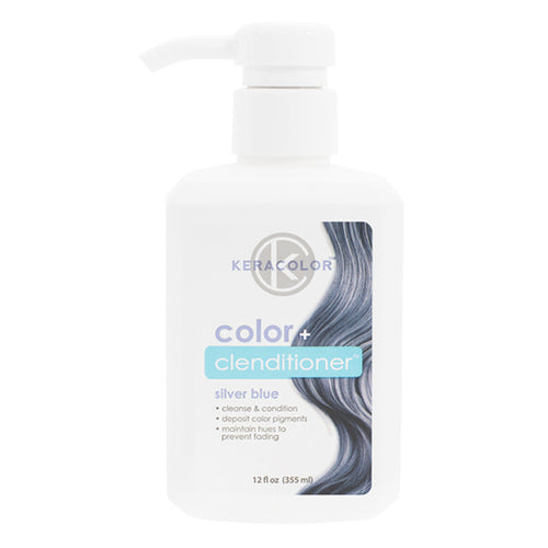 Keracolor Color Clenditioner Colour Shampoo Silver Blue 355ml - MV hair and beauty