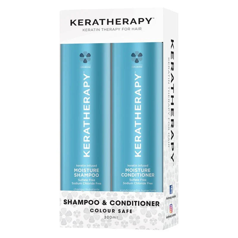 Keratherapy Duo Moisture Shampoo and Conditioner 300ml - MV hair and beauty